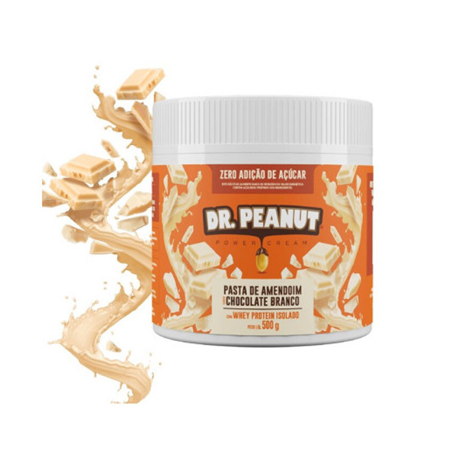 Pasta de Amendoim Chocolate Branco (500g) - Dr Peanut, dr peanut chocolate  branco