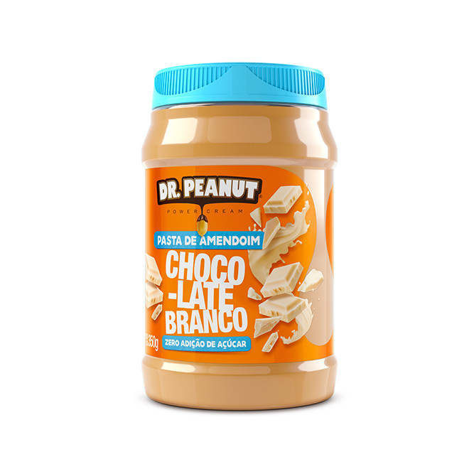 Pasta de Amendoim Chocolate Branco (350g) - Dr Peanut - DR Peanut